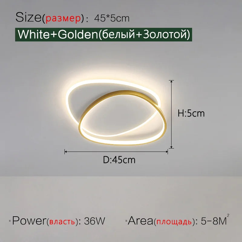 LED Ceiling Lamp for Bedroom, Modern & Romantic Nordic Design for Master Bedroom & Study Room.
