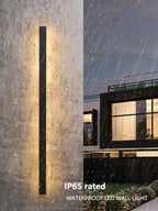 Black Waterproof LED Wall Light | Minimalist Outdoor Garden Balcony Terrace Decor