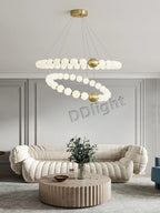 Modern Copper LED Chandelier for Living Room, Bedroom, Dining, Kitchen Decor