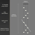 Modern Nordic LED Ceiling Chandelier for Home Living Room Staircase Lighting