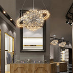 Spark Ball Pendant Chandelier LED Decor Lighting for Home Stainless Steel