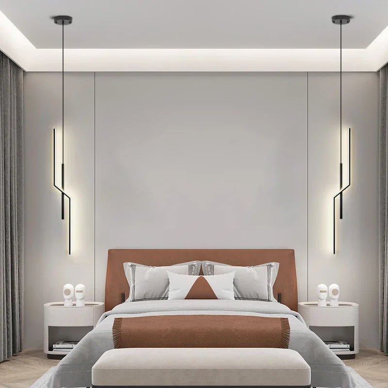 Modern LED Pendant Lamp for Bedroom Living Room Restaurant in Gold or Black