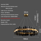Modern Round LED Chandelier for Home Luxury Decor Lighting