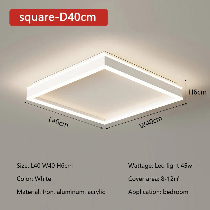 Modern Minimal LED Ceiling Light Acrylic Dimmable Round Lamp Fixtures