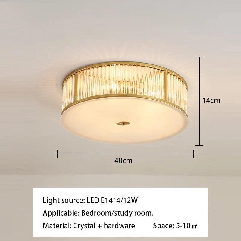 Crystal LED Ceiling Lamp for Luxury Living Room and Bedroom Lighting