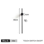 Modern LED Wall Lamp with Touch Switch, 350° Rotation for Bedroom and Living Room