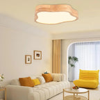 Cloud Shape Wooden LED Ceiling Light for Modern Nordic Home Living Room Surface Fixture