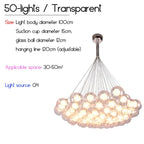 Nordic LED Multi Bubble Chandelier for Living Dining Office Kids Room