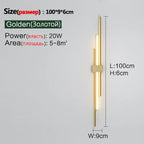 LED Grille Living Room Sofa TV Wall Lamp Strip, Minimalist Modern Bedroom Bedside Lighting