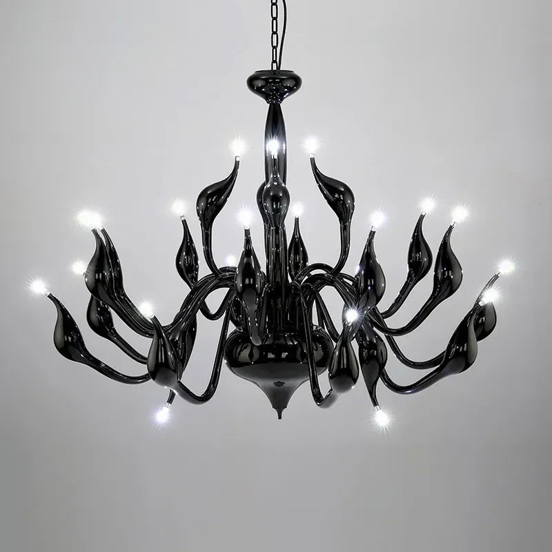 Swan Pendant Chandelier: Elegant European Style for Living Room, Bedroom, Restaurant