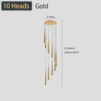 Modern LED Stair Chandelier for Duplex Apartment, Nordic Design for Bedroom, Restaurant, Bar.