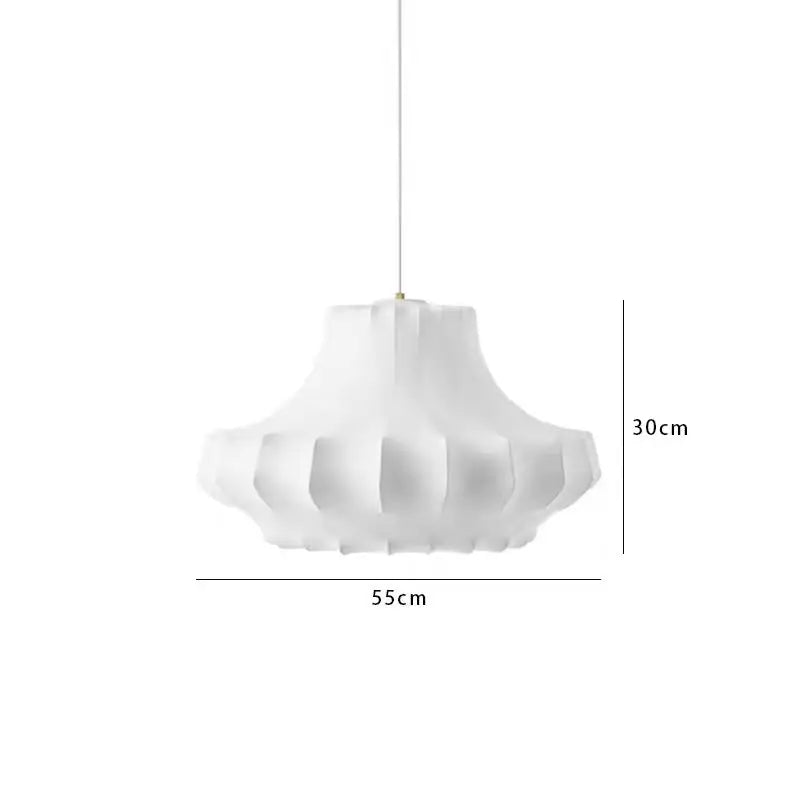 Viscontea Silk Pendant Light: Designer Italian Lamp for Living Room, Bedroom, Kitchen & Dining