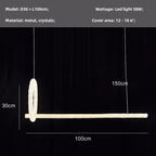 Crystals Pendant Lights: Modern Dimmable Chandelier for Luxury Living Room, Dining, Bedroom