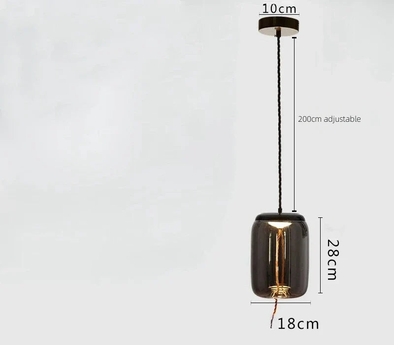 Glass LED Chandeliers for Living Room Bedroom Kitchen Pendant Lamp