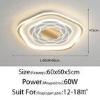 Modern Pentagonal LED Ceiling Chandelier Light for Living Room Bedroom Lighting