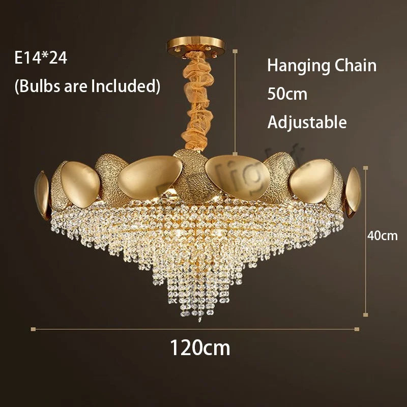 Crystal Tassels LED Pendant Chandelier - Modern Luxury Home Decor