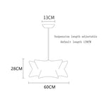 Silk Japanese Pendant Chandelier for Home Decor and Lighting in Living Room