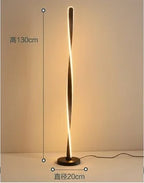Art Deco Spiral Shade Floor Lamp - Modern Minimalist Stand Light