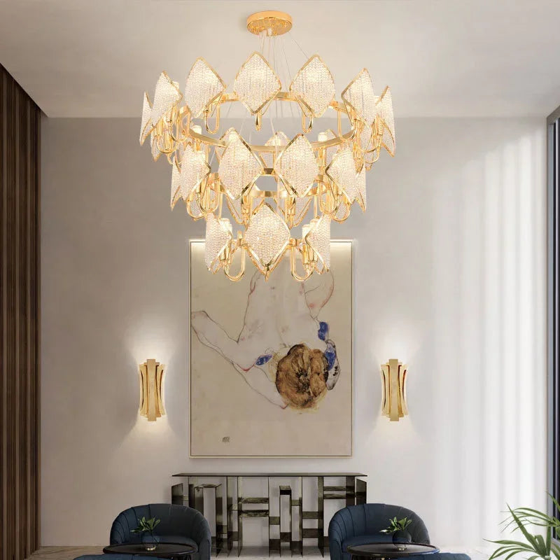 Crystal Chandelier Pendant Light: Elegant Modern Luxury for Living Room Decor