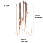 Glass Ball Pendant Lamp for Loft Living Dining Room, LED Lighting