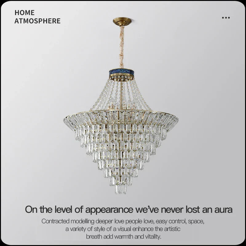 Crystal Duplex Chandelier: Modern & Elegant for Hotels, Villas, & Living Spaces