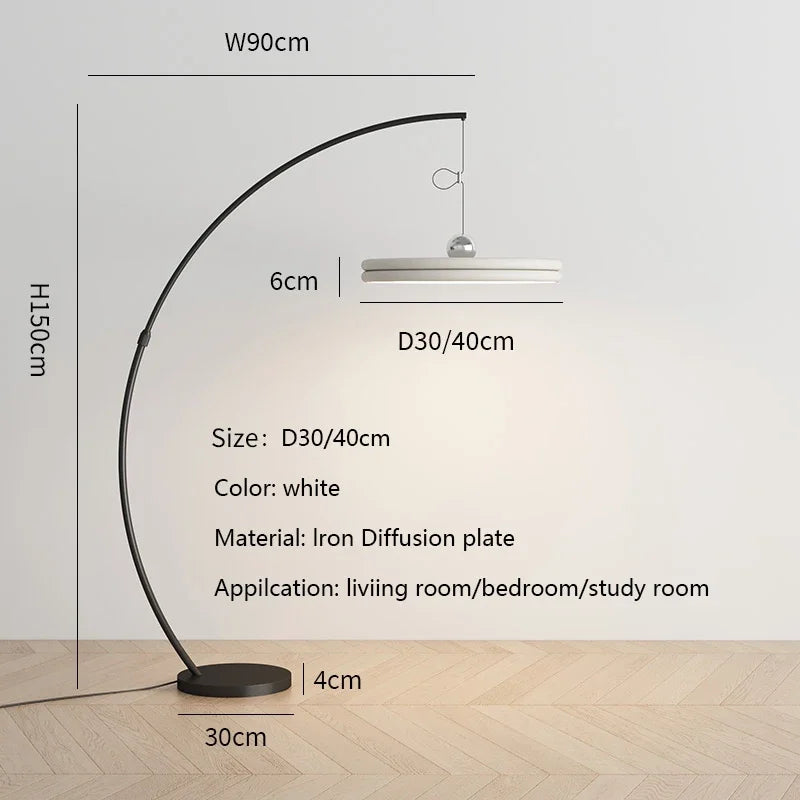 Nordic LED Floor Lamp Modern Minimalism Light Luxury Living Room Fishing Lamp