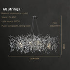 Crystal Pendant Chandelier Luxury LED Lighting Branch Design for Living and Dining Rooms