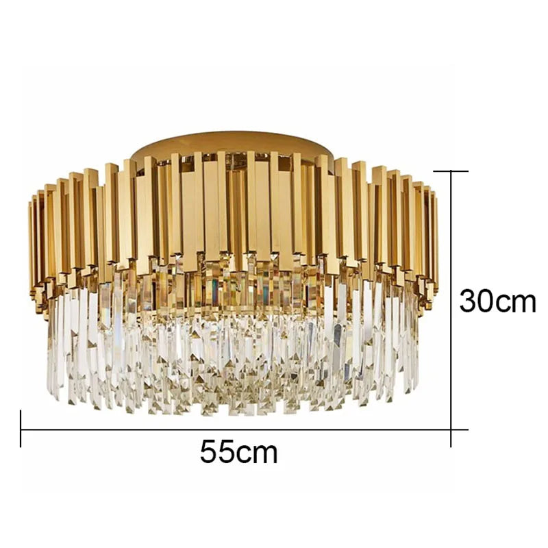 Nordic Modern Crystal Ceiling Chandelier LED Lights for Luxury Home Decor