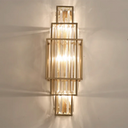 Modern Glass Crystal Wall Lamp Geometric Indoor LED Lighting