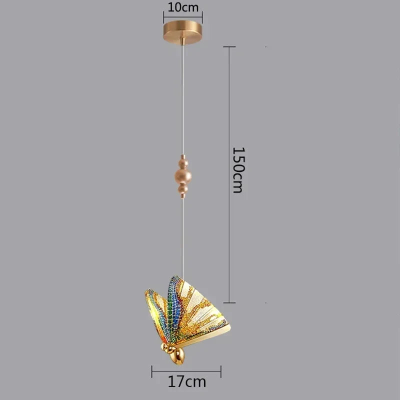 Luxury LED Butterfly Pendant Chandelier: Modern Nordic Hanging Lamp