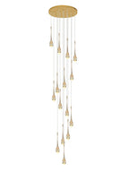 Modern Crystal Chandelier Golden Loft Hanging Light for Stylish Home Décor