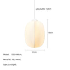 Mori Pendant Lamps: Nordic Japanese Style Silk Lighting for Kitchen Island Living Room