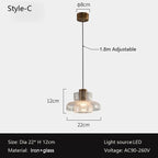 Retro Artistic Crack Craft Glass Chandelier