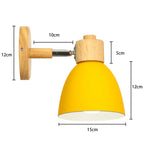 Nordic Wood LED Wall Lamp Modern Bedroom Living Room Sconce Lighting