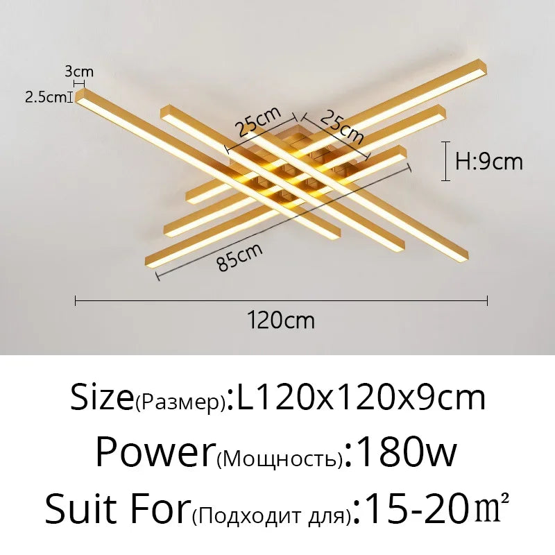 Modern Minimalist LED Ceiling Strip Lights for Living Room, Kitchen, Bedroom