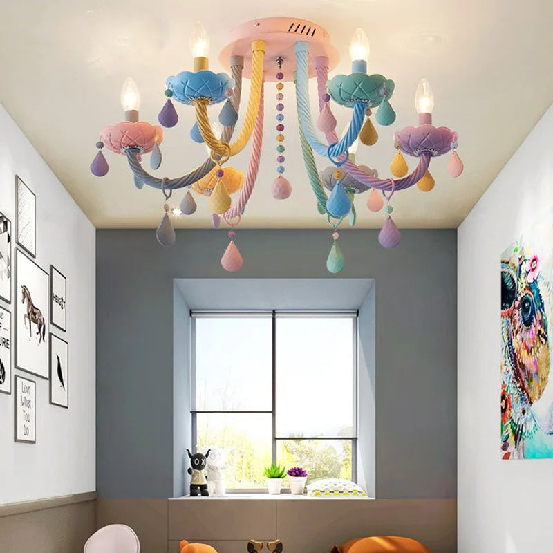Macaron LED Ceiling Light for Children's Bedroom Decoration