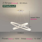 Modern Minimalist Ring Chandelier for Living Room, Bedroom, and Restaurant