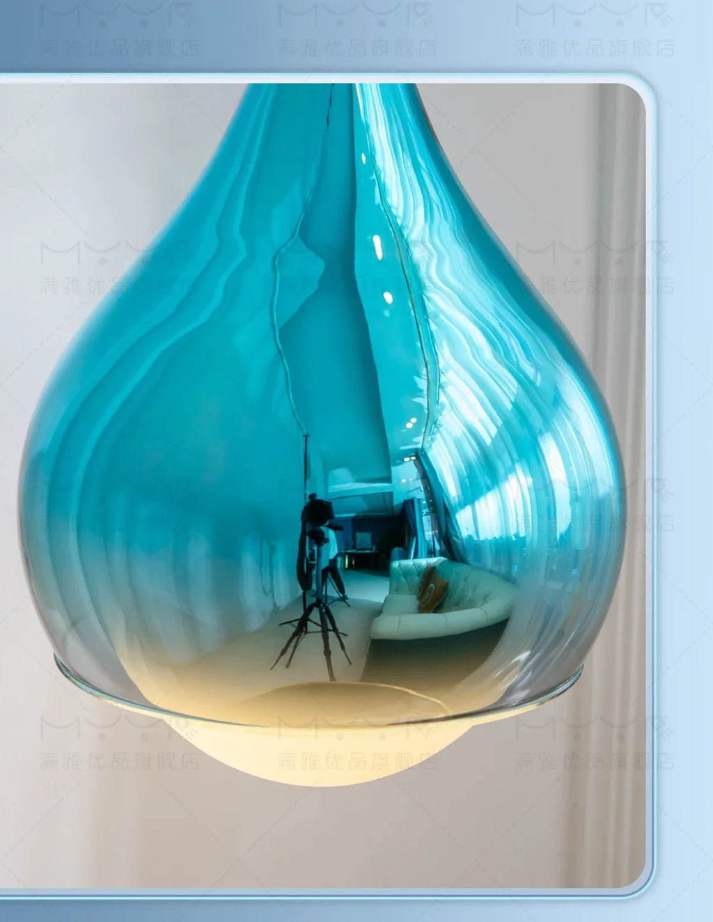 LED Water Droplet Ceiling Chandelier - Modern Bedroom Pendant Lamp