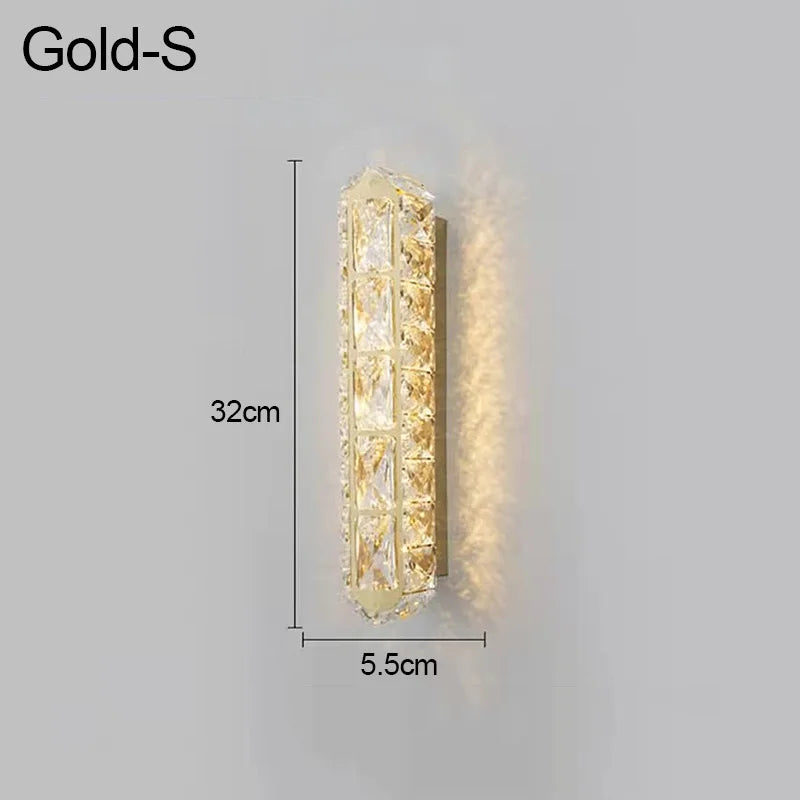 Oval Crystal Wall Lamp: Modern Minimalist Light Luxury for Living Room & Bedroom