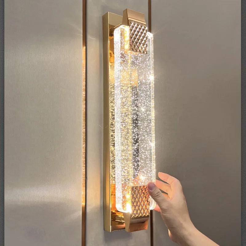 Modern Gold Black LED Wall Lamp for Bedroom Living Room Decoration