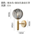 Glass Ball LED Wall Lamp Modern Bedroom Beside Light Fixture