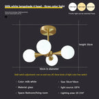 Nordic Glass Ball LED Chandelier for Bedroom Dining Room.