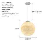 Cream Moon LED Pendant Chandelier: Modern Living Room Kitchen Bedroom Lighting