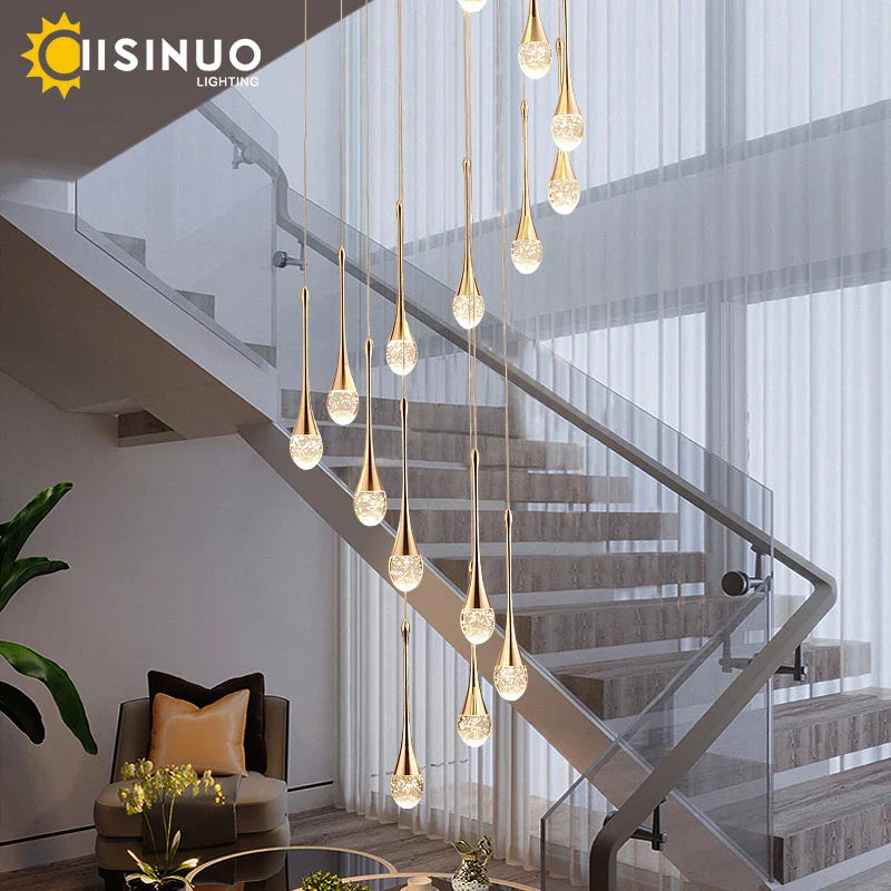 Crystal Staircase Chandelier for Luxe Home Decor