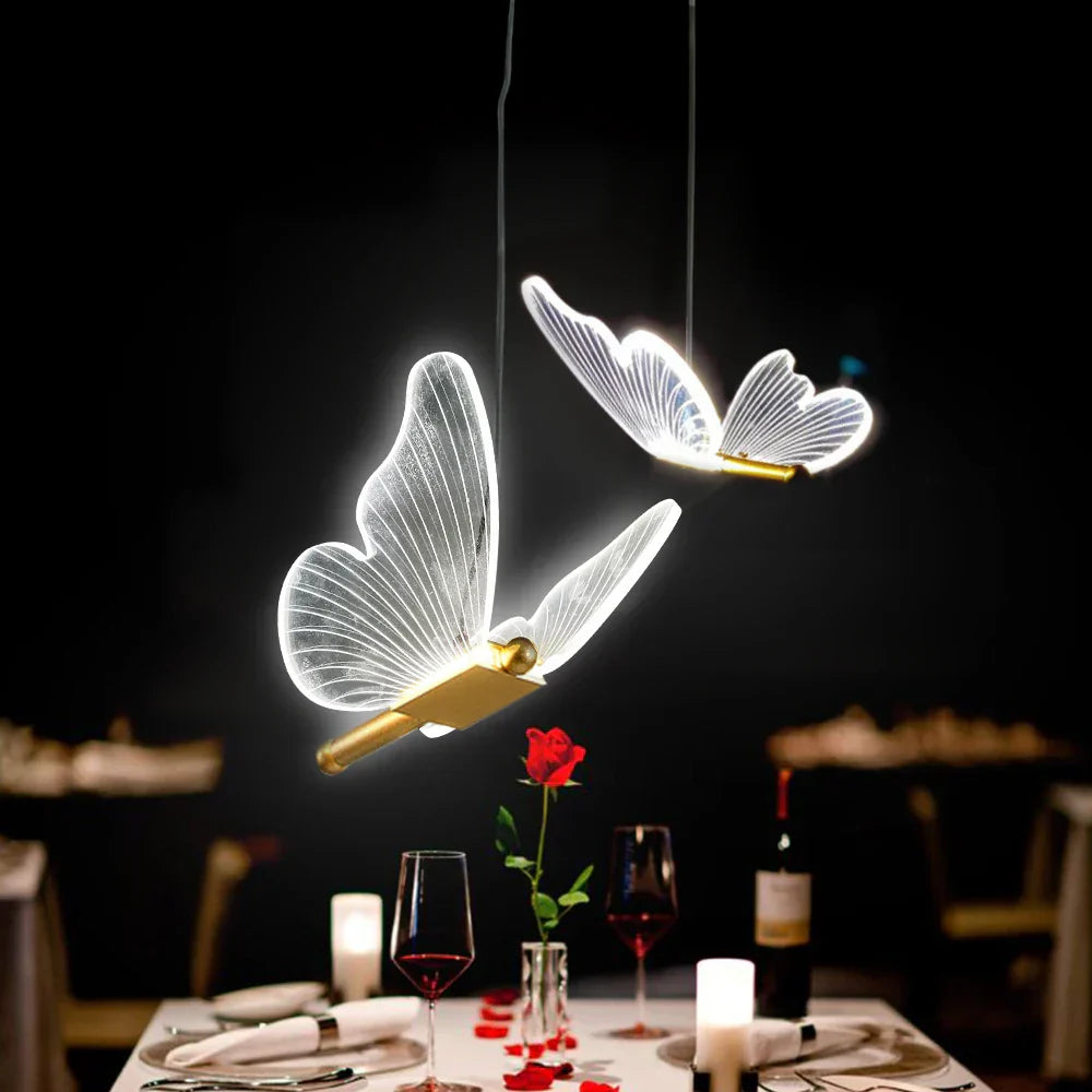 Butterfly LED Pendant Chandelier for Living Room and Bedroom