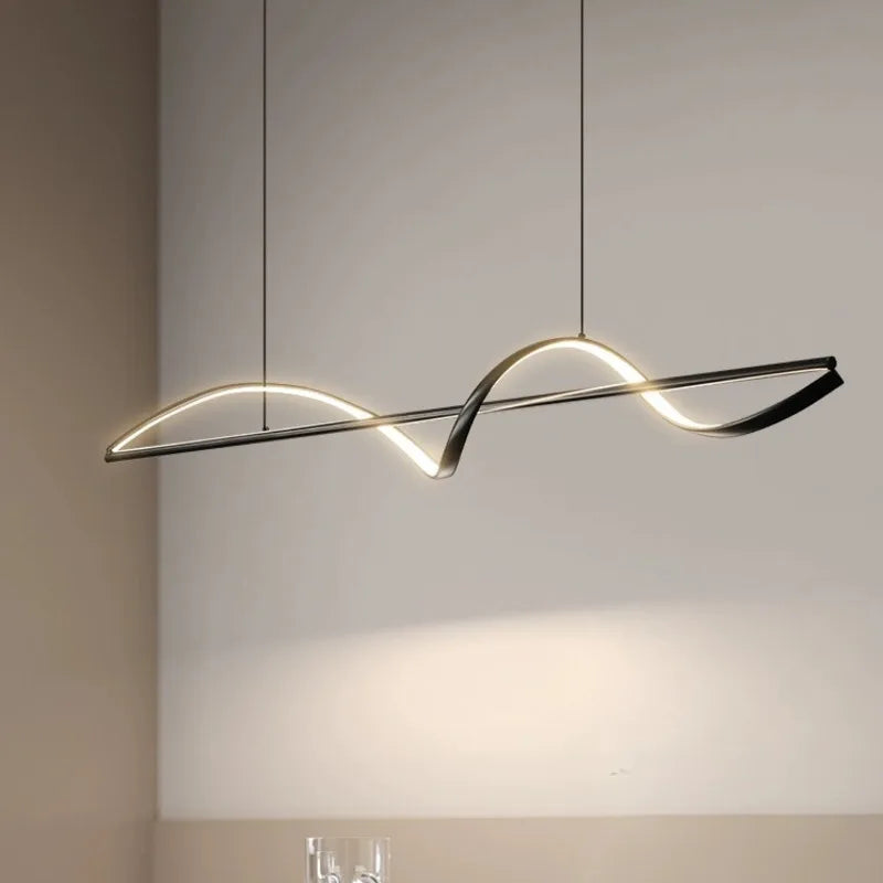 Modern Pendant Lighting 120cm Black Gold Gray White Fixture for Living Room and Kitchen