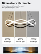 Nordic Circle Chandelier: Modern & Personalized Living Room Lighting