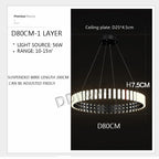 Modern Circle Chandelier: Bright 360° Lighting for Living Room, Kitchen & Bedroom