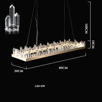 LED Crystal Pendant Chandelier for Living Room Dining Bedroom Hall Decor