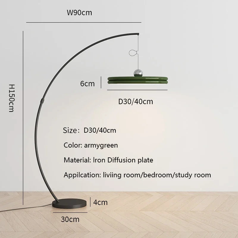 Nordic LED Floor Lamp Modern Minimalism Light Luxury Living Room Fishing Lamp